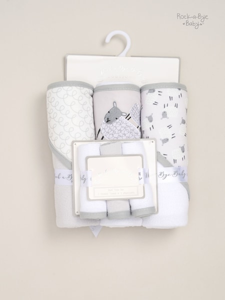 Cinza - Rock-A-Bye Baby Boutique Hooded Towels 3 Pack (G16261) | R$ 215