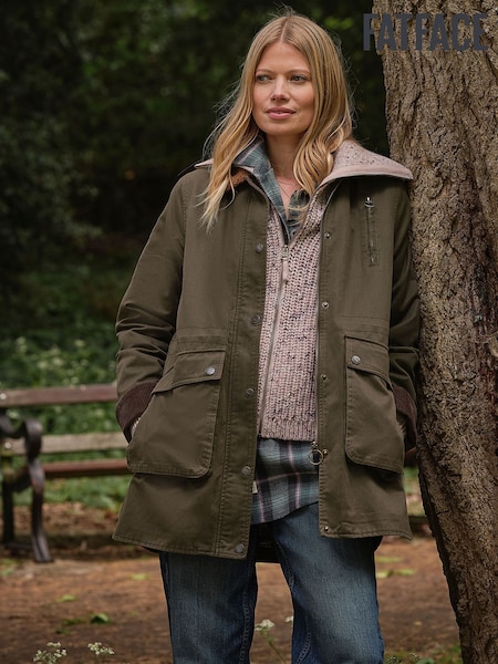 Alyvuogių žalia - Fatface Barn Jacket
