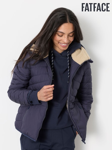 Navy - Fatface Puffer Jacket