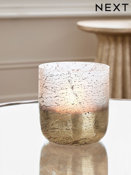 Rustic Glass Candle Holder
