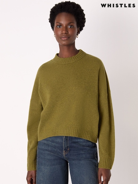 zelena - Whistles Wool Curved Hem Knited Jumper (G16356) | € 151