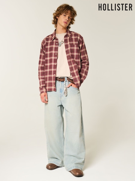 Hollister Flannel Check Button Through Shirt (G16597) | AED210