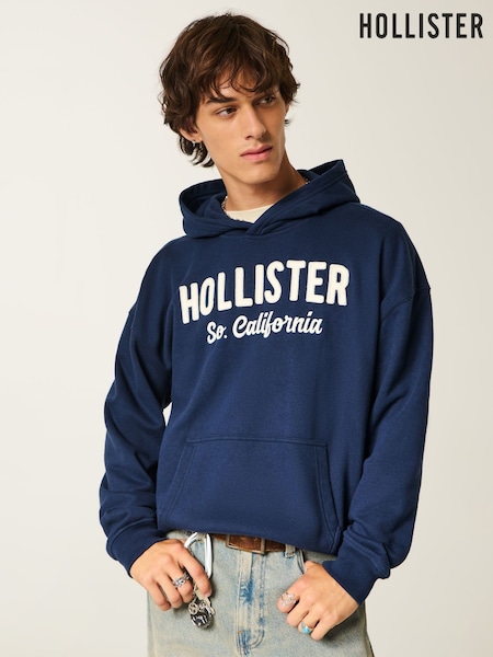 Hollister Blue Logo Hoodie (G16599) | €53