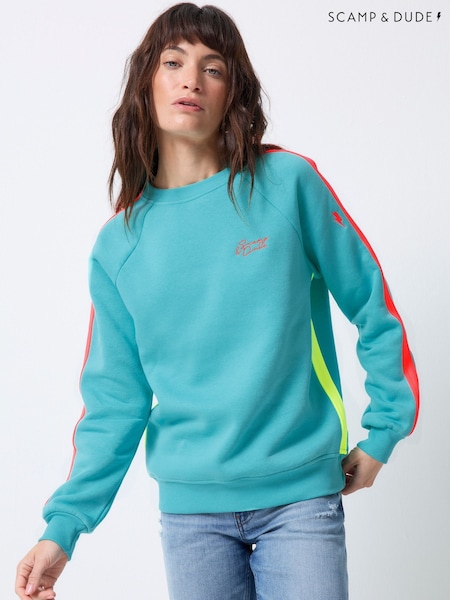 SCAMP & DUDE Green Oversized Sweatshirt Colourblock (G16786) | R$ 590