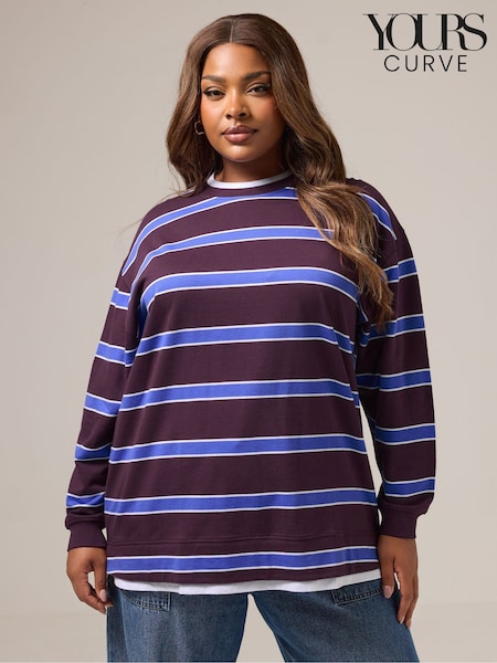 Yours Curve Purple 2-In-1 Jumper (G16939) | €41