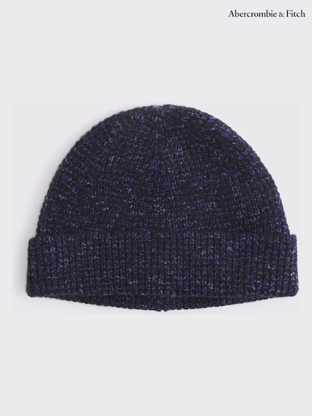 Abercrombie & Fitch Blue Waffle Knit Short Beanie Hat (G18139) | €26.50