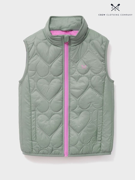 Crew Clothing Green Heart-Quilted Gilet (G18234) | AED186 - AED233