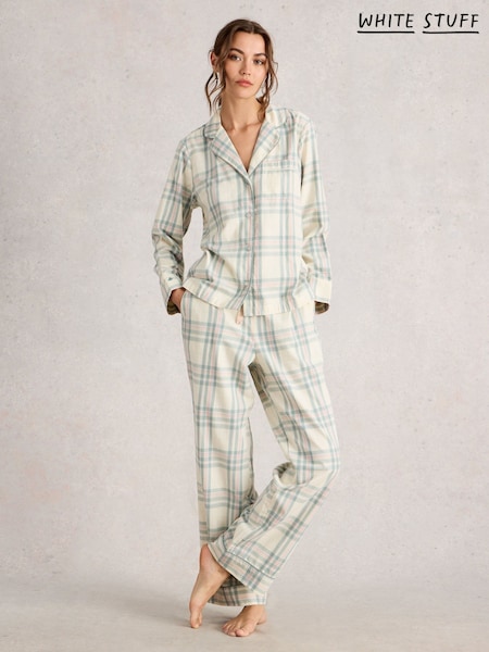 White Stuff White Nina Check Pyjamas Shirt (G18305) | €50