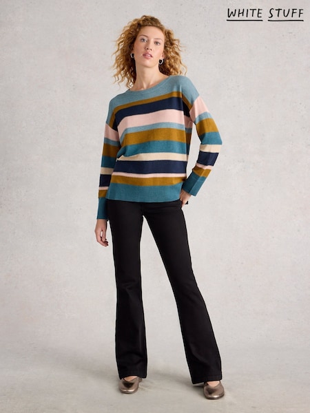 White Stuff Olive Stitch Stripe Jumper (G18307) | R$ 545