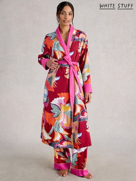 White Stuff Red Nina Woven Dressing Gown (G18311) | €69