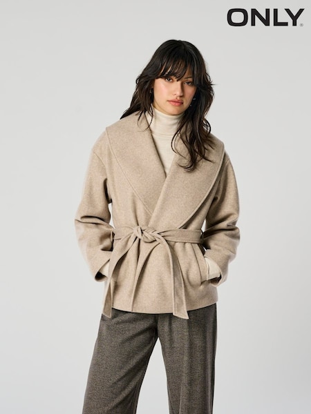 Only Short Tie Wrap Coat (G18434) | 86 €