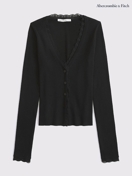 Abercrombie & Fitch Black Lace Cardigan (G18619) | $130