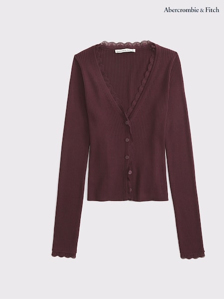 Abercrombie & Fitch Red Lace Cardigan (G18628) | AED303