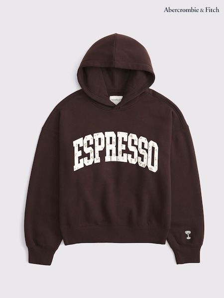 Abercrombie & Fitch Brown Slogon Sunday Hoodie (G18663) | Rp 1,316,000