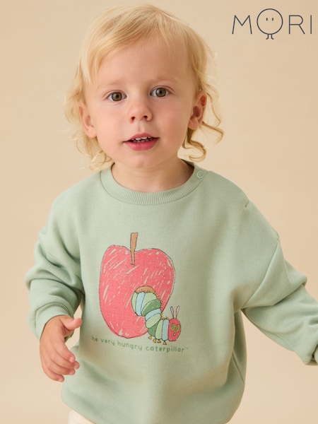 Hellgrün - MOR Hearts Print Supersoft Oversized Sweatshirt (G18737) | 44 € - 47 €