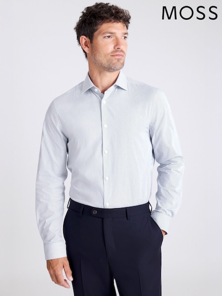 MOSS Slim Fit Narrow Stripe Shirt (G18908) | R$ 495