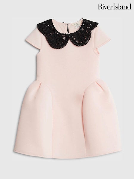 River Island Collared Bow Back Dress (G19031) | ‏131‏₪