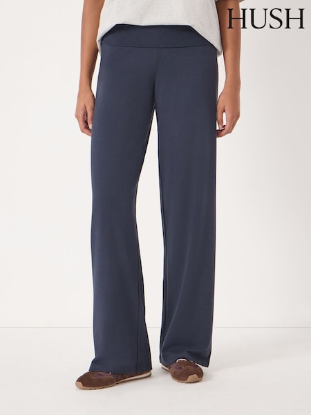 Hush Midnight Navy Amie Fold Over Waist Joggers (G19103) | €77