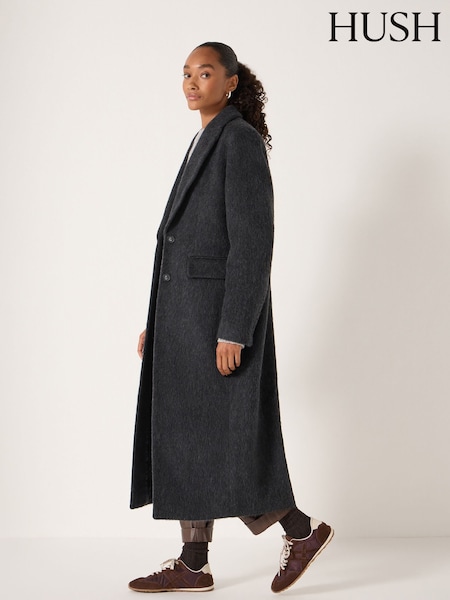 Hush Black Meridah Italian Wool Coat (G19108) | AED1,863