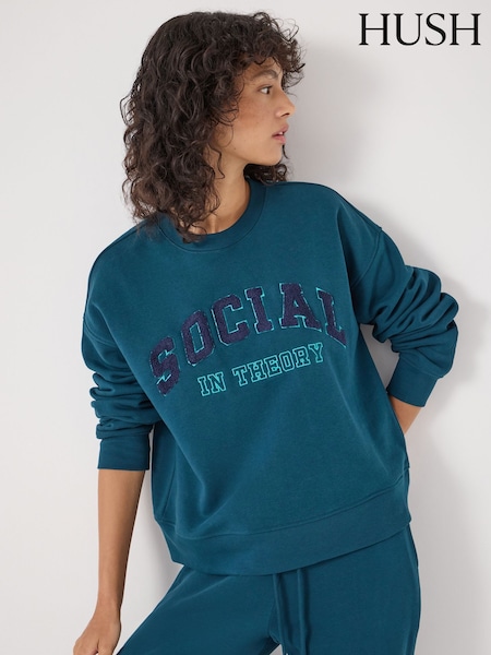 Hush Green Social In Theory Graphic Sweatshirt (G19119) | €102