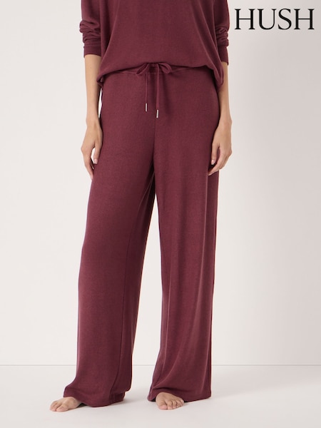 Hush Purple Elle Supersoft Wide Leg Joggers (G19120) | €71