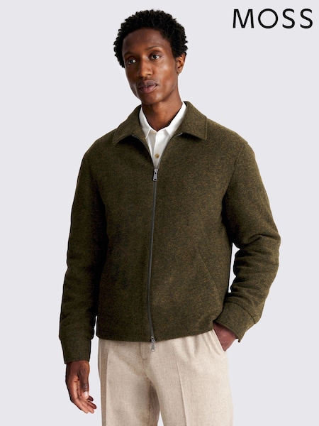 MOSS Green Knit Zip Jacket (G19127) | 737 QAR