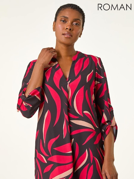 Roman Abstract Cut Away Neck Tunic Top (G19150) | ‏306 د.إ.‏