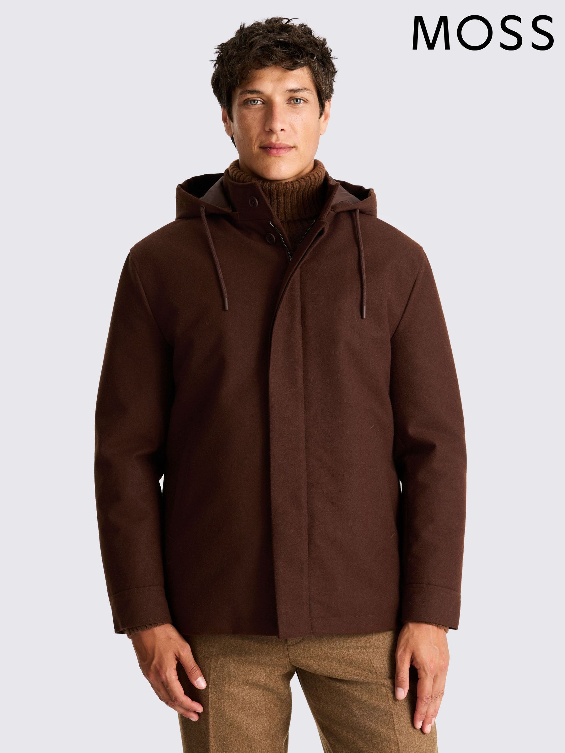トップス Stone  wool zip parka 22aw Military Green Long hooded parka with water-resistant membrane