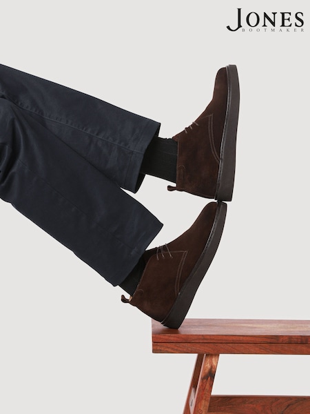 Jones Bootmaker Brown Dane Leather Lace-Up Boots (G19168) | €153
