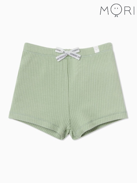 MORI Green Supersoft Ribbed Stretch Shorts (G19203) | ‏79 د.إ.‏ - ‏ 90‏ د.إ.