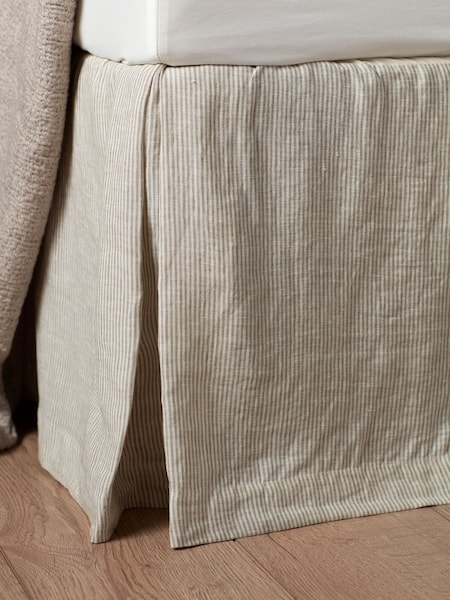 Secret Linen Store Natural Sid Stripe 100% Linen Valance (G19601) | €120 - €149