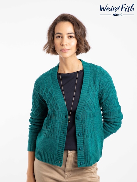Weird Fish Amiens Mixed Stitch Cardigan (G19874) | € 79