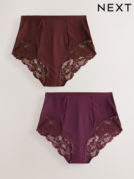 Plum Purple - Tummy Control Light Shaping Knickers 2 Pack
