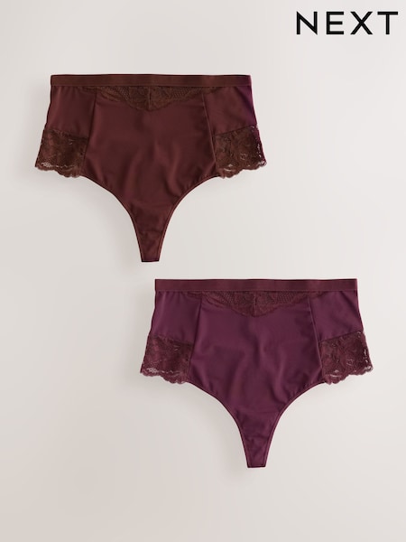 Plum Purple - Tummy Control Light Shaping Knickers 2 Pack