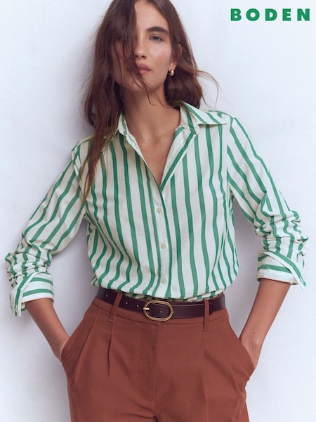 Boden Green Sienna Cotton Shirt (G20780) | 435 SAR