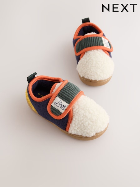 Neutral Colourblock - Touch Fastening Cupsole Slippers