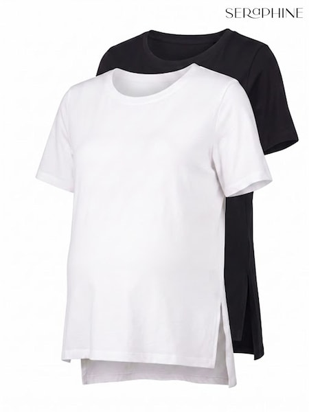 White/Black - Seraphine Maternity Jersey T-shirts 2 Pack