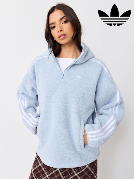 Blue - Adidas Originals X Jennie Hooded Polar Fleece Jacket