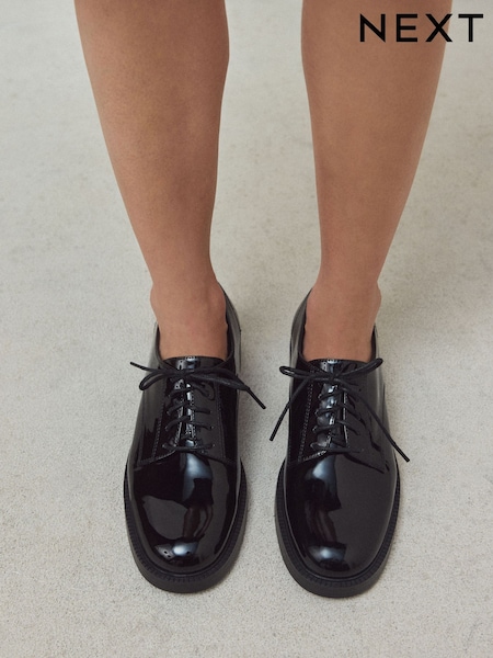 Black - Forever Comfort® Chunky Sole Lace Up Shoes