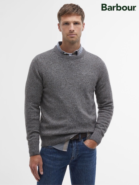 Steingrau - Regular Barbour® Essential Tisbury Crew Neck Sweater