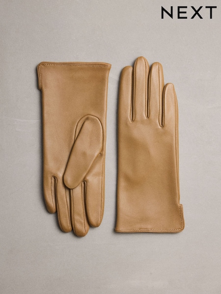 Кольору охри - N. Premium Leather Gloves