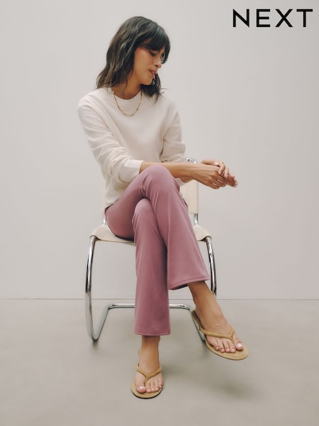 Rose Pink - Jersey Bootcut Leggings