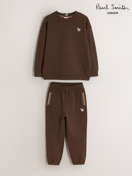 Brown - Paul Smith Junior Zebra Sweatshirt And Joggers Set