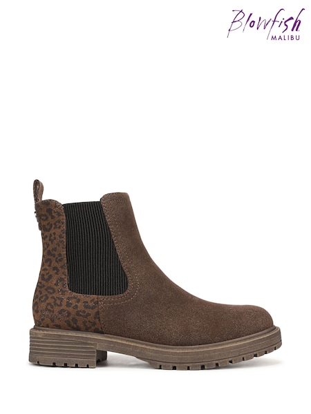 Qəhvəyi Leopard Çapı - Blowfish Malibu Alfie Chelsea Boots