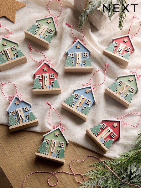 Set Of 2 Monogram House Baubles