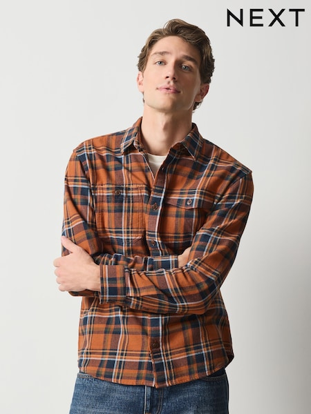 Kahel - Regular Check Long Sleeve Overshirt