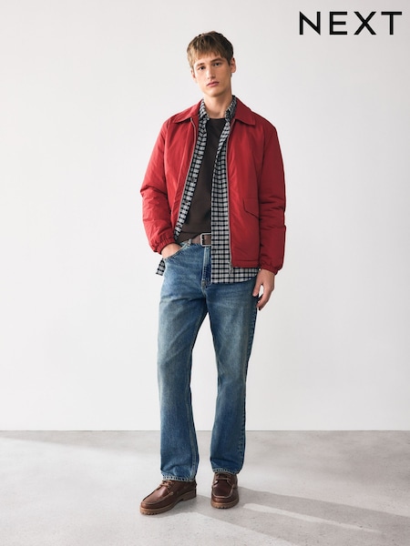 Կապույտ - Straight Fit Belted Authentic Jeans