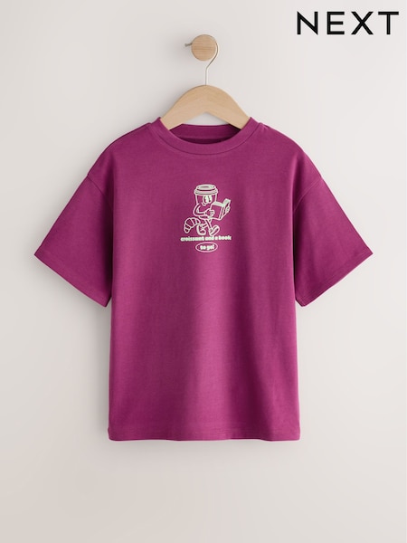 Bourgogne koffie - Oversized Graphic T-shirt (3-16yrs)
