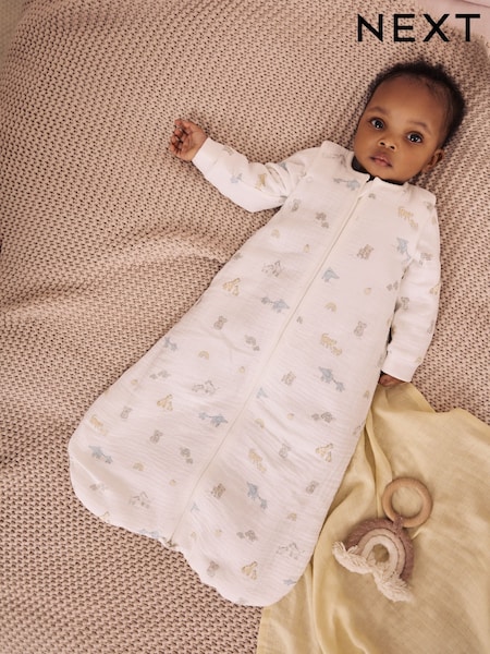 2.5 Tog Removable Sleeve Muslin Baby Sleep Bag