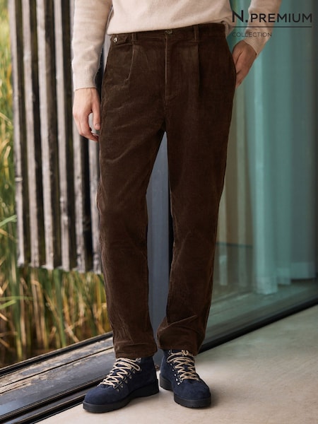 Solbrun - Regular Fit N. Premium Cord Pleated Trousers